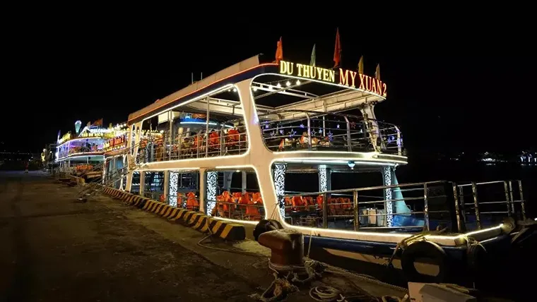 You can admire the sparkling night view of Da Nang on the cruise.