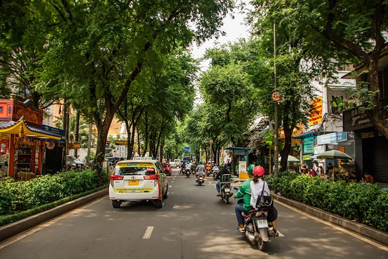 Motorbike taxis are a convenient means of transportation in Da Nang. 