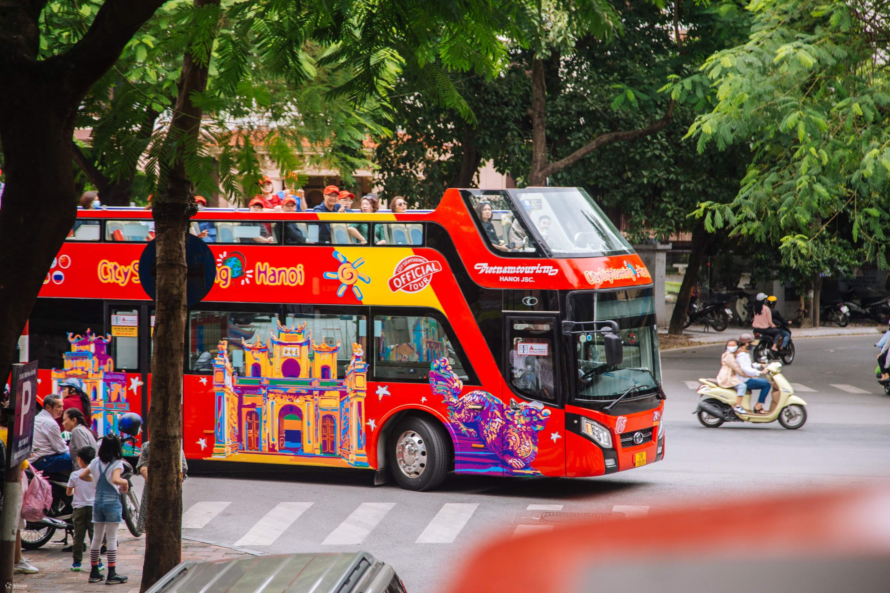 Hanoi City Sightseeing Double-Decker Bus Ticket