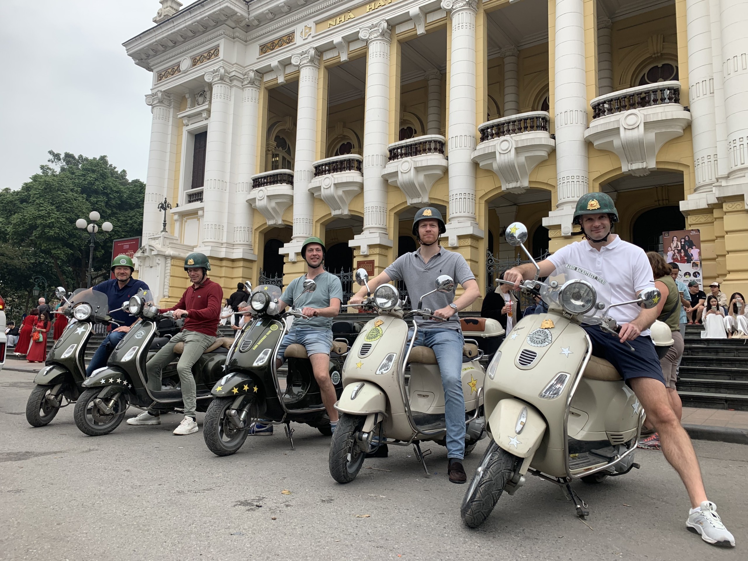 Day Tour | Food, Culture, and Sightseeing Experience in Hanoi by Military-style Vespa/Minsk Motorbike