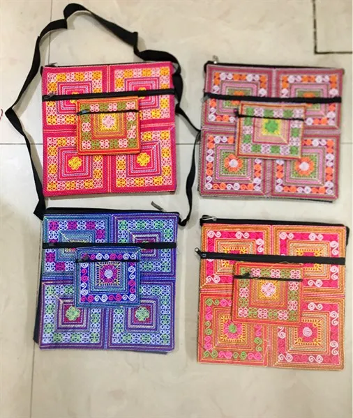 Bac Ha mother-and-child embroidered bag