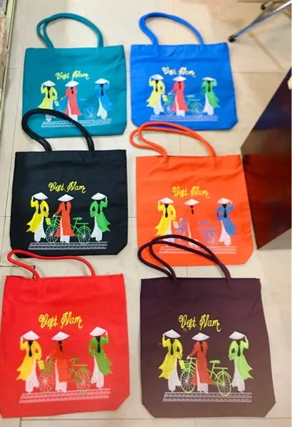 Embroidered Fabric Bag with Girl Design Product | Option